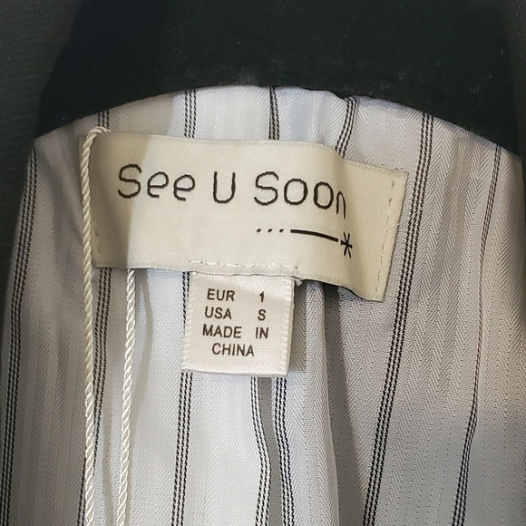 Black Career Blazer Jacket Size Small NWT Business Office - Picture 6 of 11